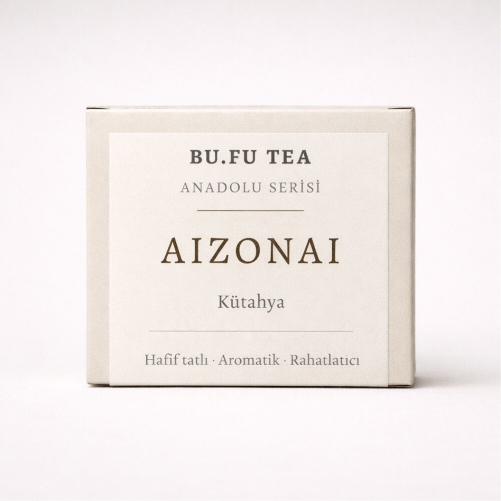 Bufu Tea Aizonai Anadolu Serisi doğal bitki çayı ürün kutusu