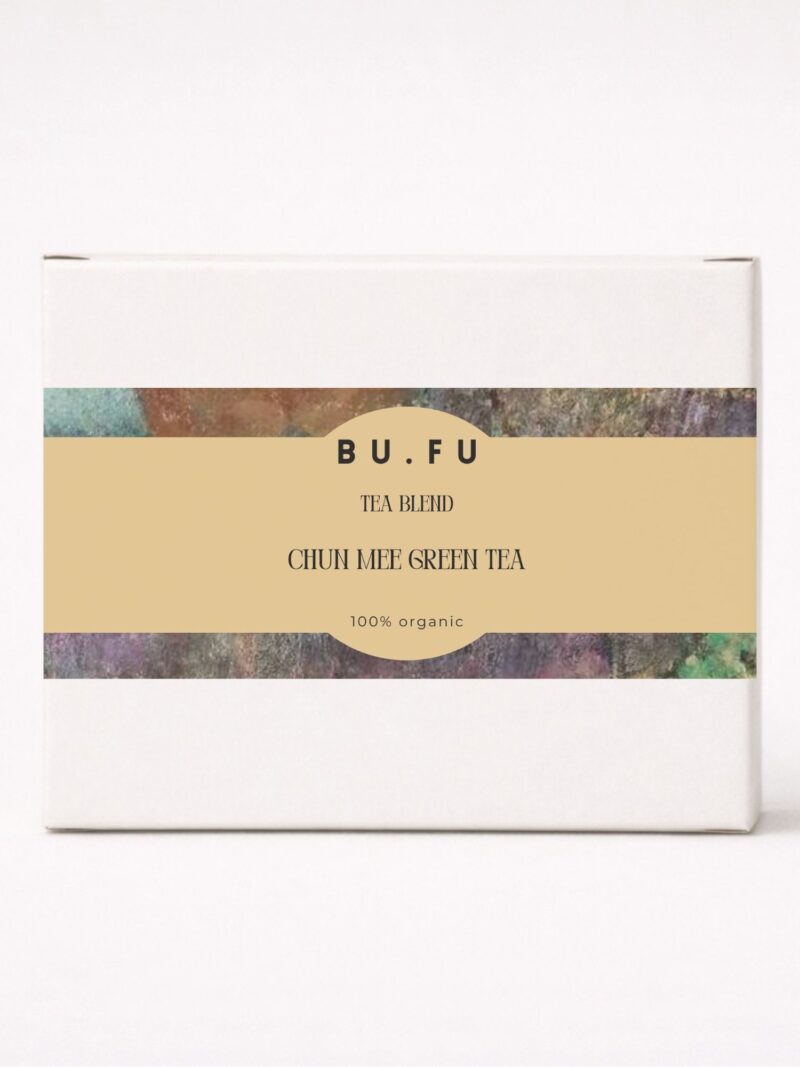 Bufu Tea Chun Mee Çin yeşil çayı ürün kutusu