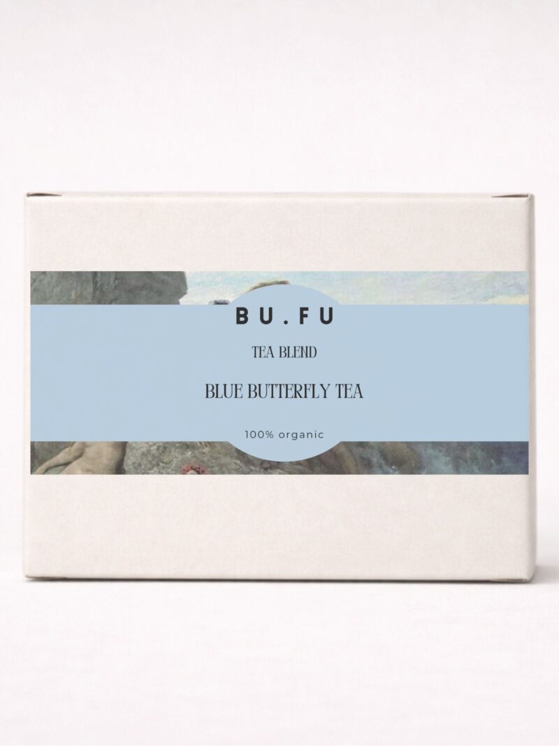 Bufu Tea Blue Butterfly Tea mavi kelebek çayı ürün kutusu