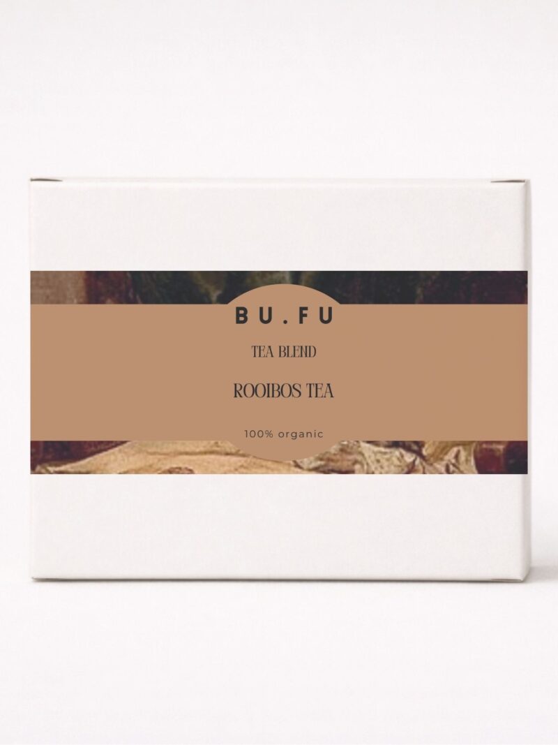 Bufu Tea Clanwilliam Rooibos Güney Afrika rooibos çayı ürün kutusu