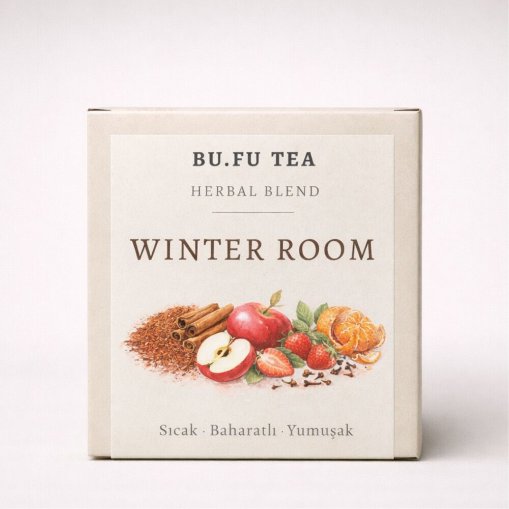 Bufu Tea Winter Room doğal bitki çayı ürün kutusu
