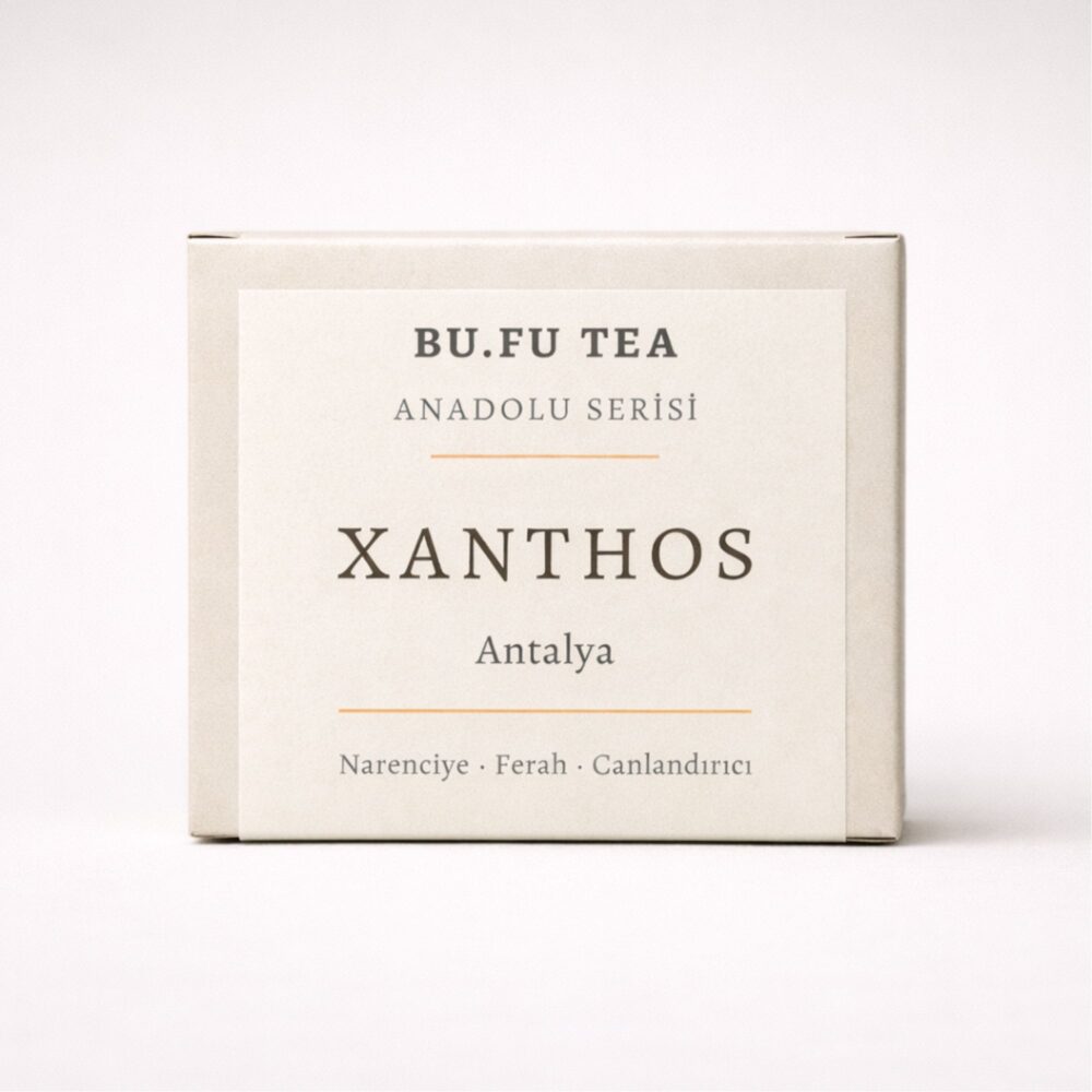 Bufu Tea Xanthos Anadolu Serisi doğal bitki çayı ürün kutusu
