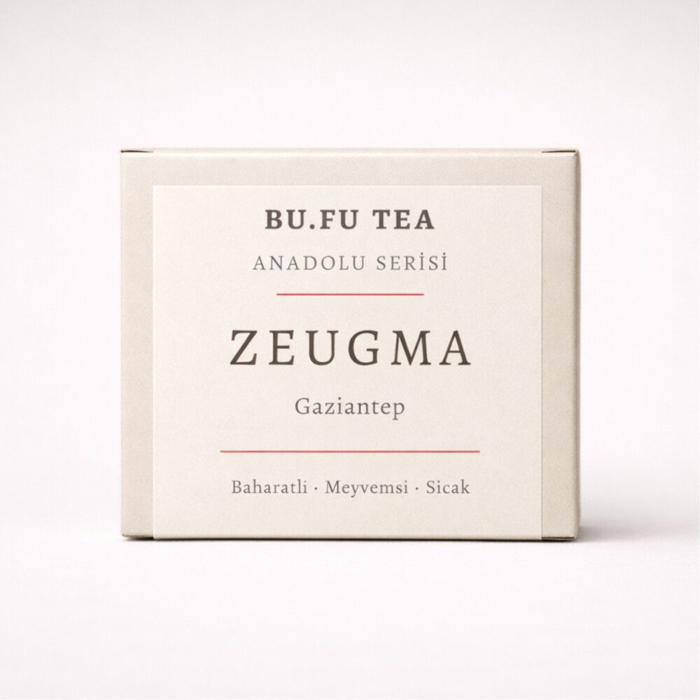 Bufu Tea Zeugma Anadolu Serisi doğal bitki çayı ürün kutusu