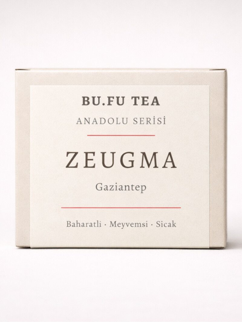 Bufu Tea Zeugma Anadolu Serisi doğal bitki çayı ürün kutusu