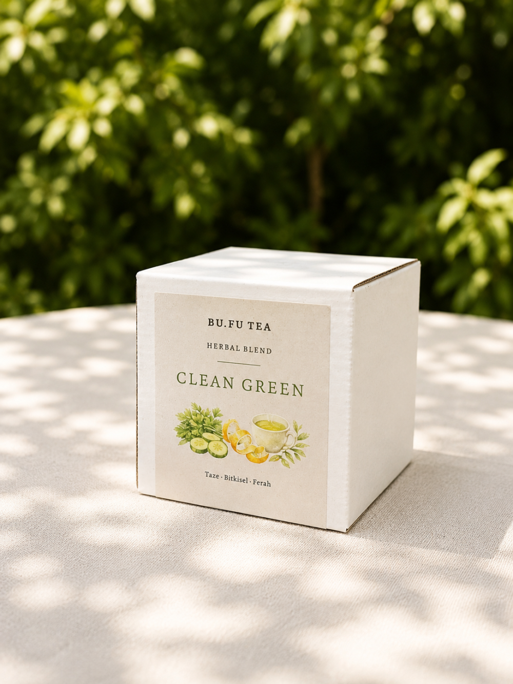 Bufu Tea Clean Green doğal bitki çayı yaşam tarzı görseli