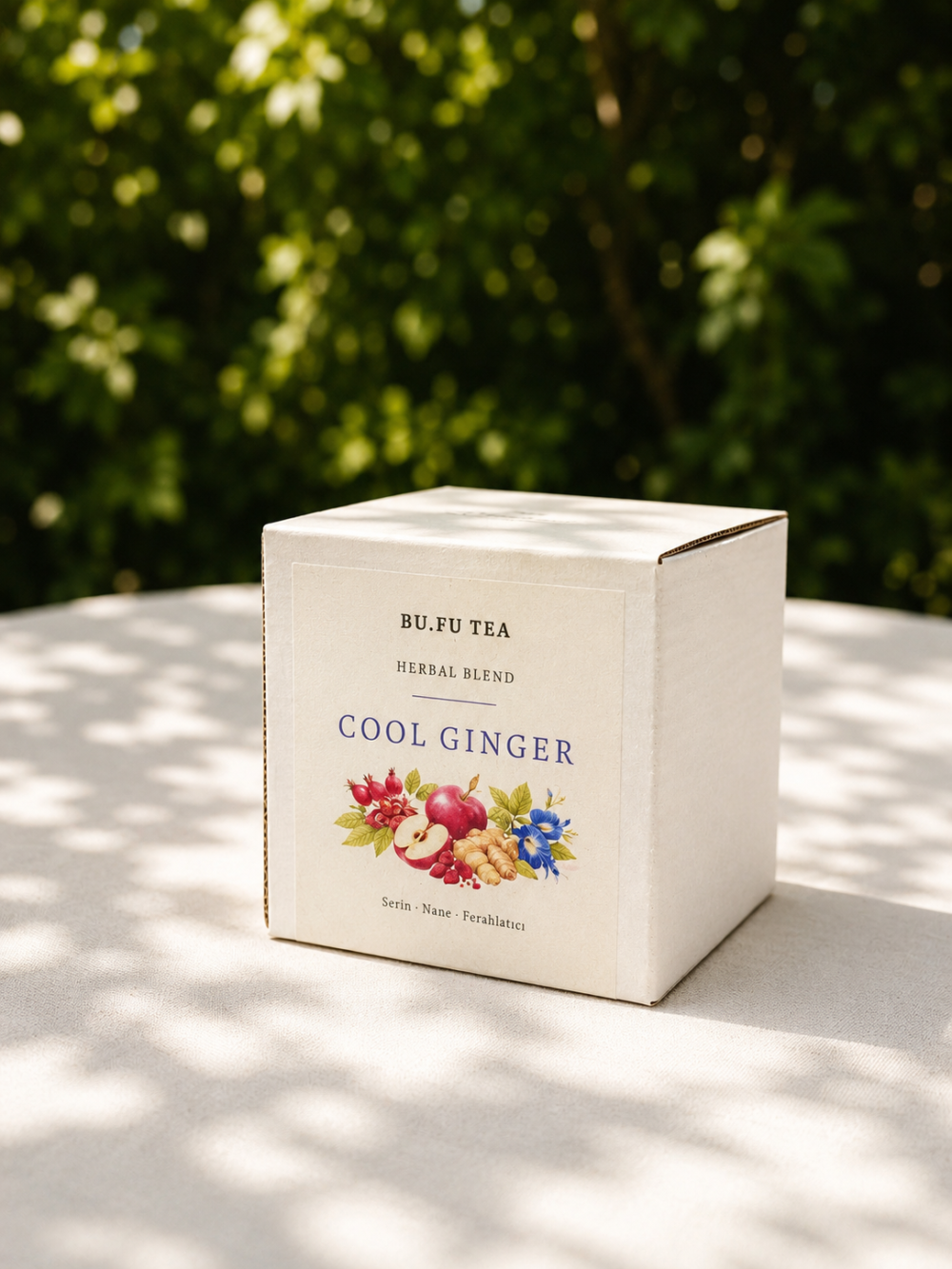 Bufu Tea Cool Ginger doğal bitki çayı yaşam tarzı görseli