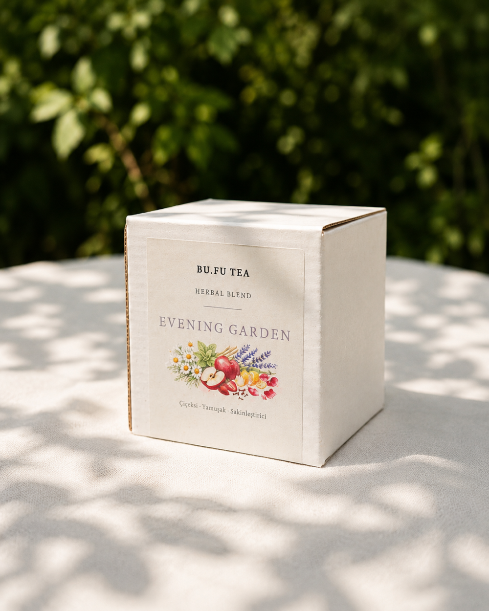 Bufu Tea Evening Garden doğal bitki çayı yaşam tarzı görseli